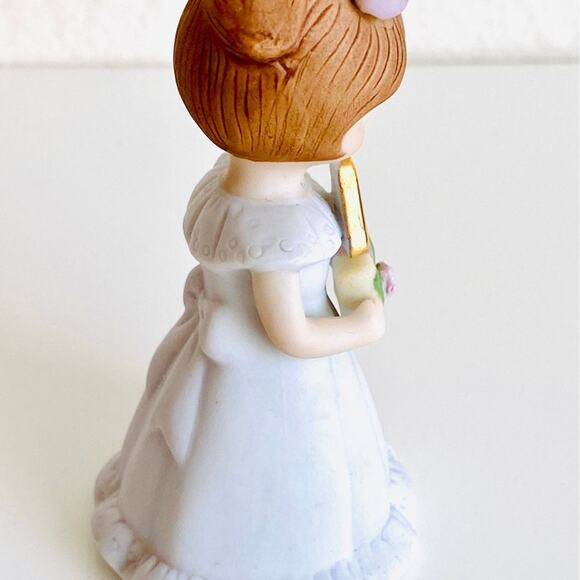 1982 Enesco Growing Up Birthday Girls Figurine - Age 4 - Cake Topper - Picture 7 of 8